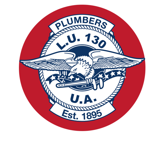 Logo of Plumbers made in blue and red color